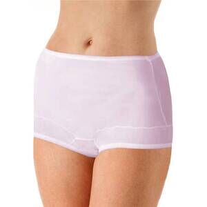 NEW SHADOWLINE LINGERIE dixie belle scallop trim full panty - three pack in pink